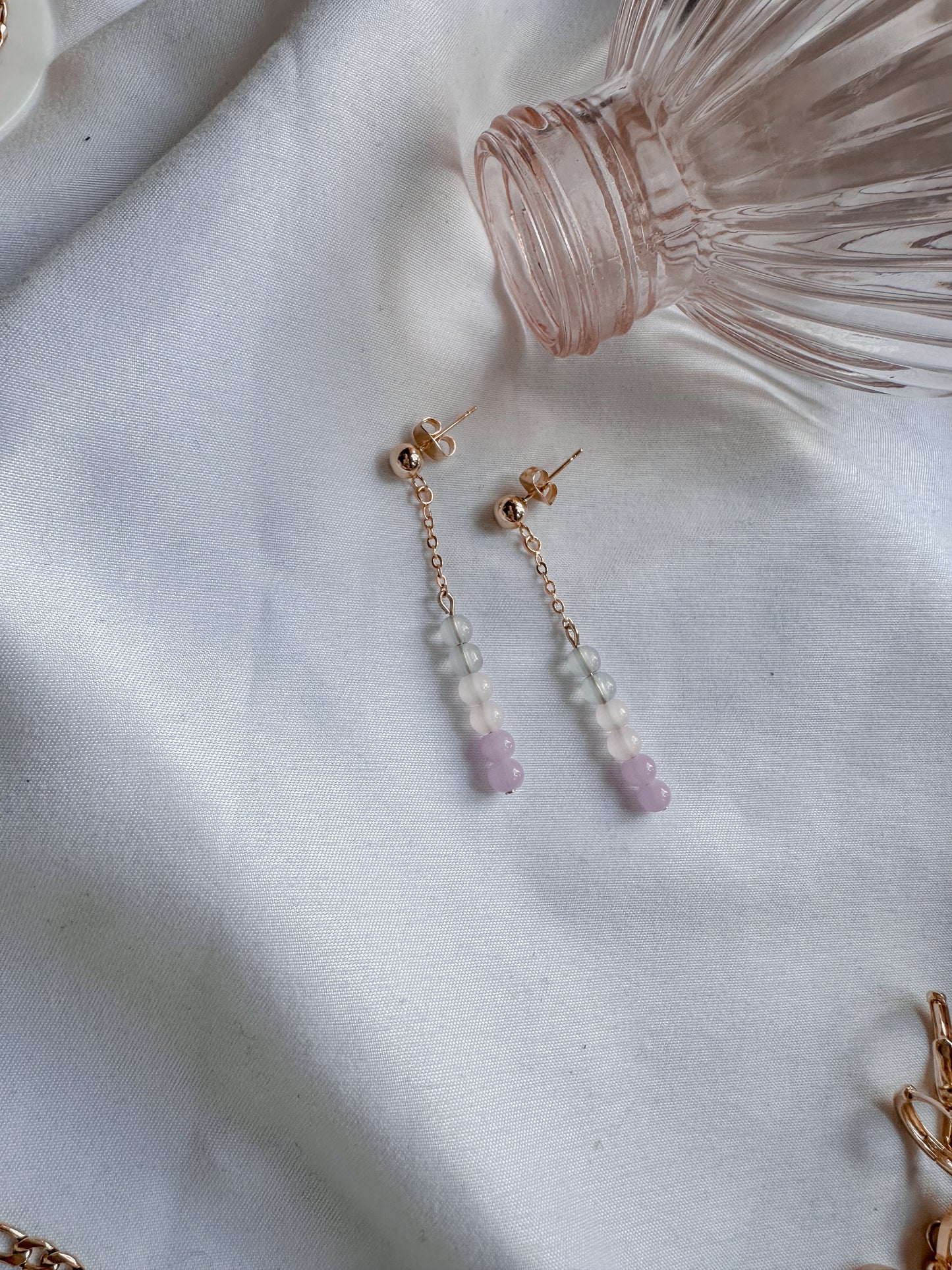 Lavender bead dangle